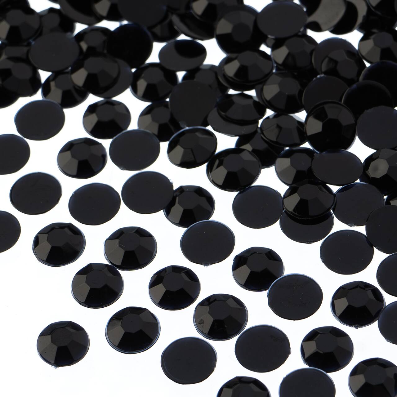 John Bead 8mm Acrylic Round Flat Back Rhinestones, 1,000ct.